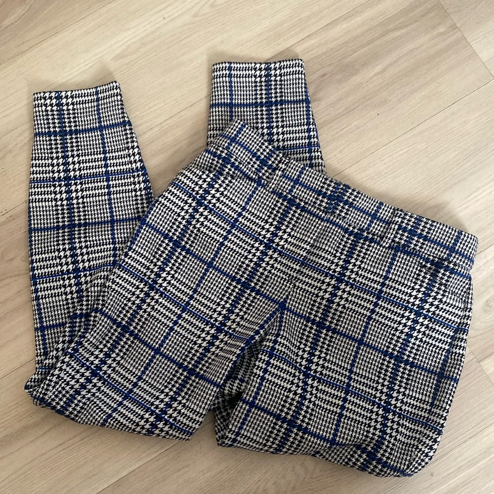 Houndstooth Mid Rise Pants
